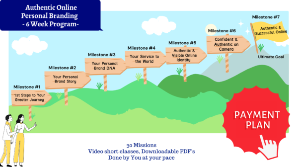 Online program - Authentic Online Personal Branding for Solopreneurs | Done by you - 2 month payment plan